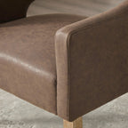 Modern Upholstered PU Open Back Accent Armchair
