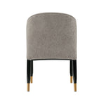Ola Wood Chenille Dining Chair in Stone