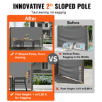 Retractable Side Awning, 71''118'' Aluminum Privacy Screen