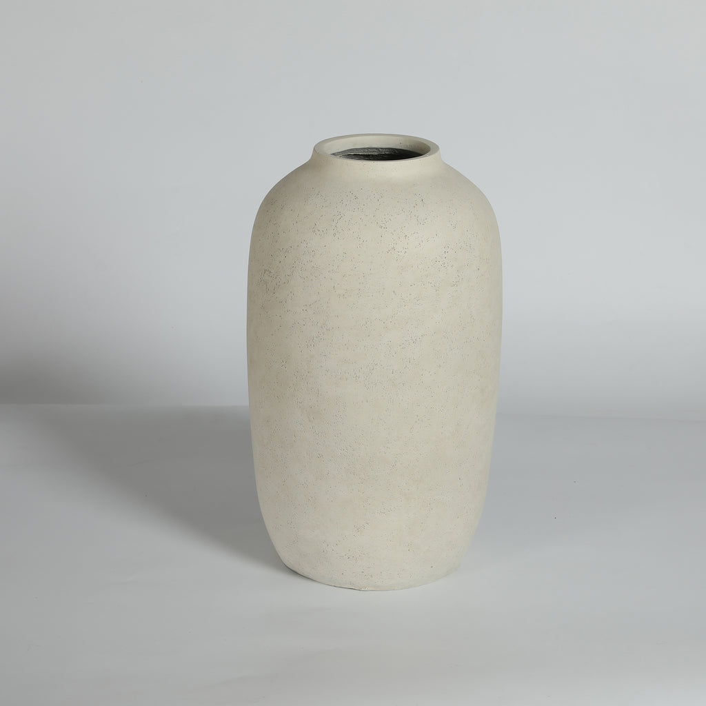 Round Concrete Planter - Large Outdoor Indoor Handmade Decorative Pot