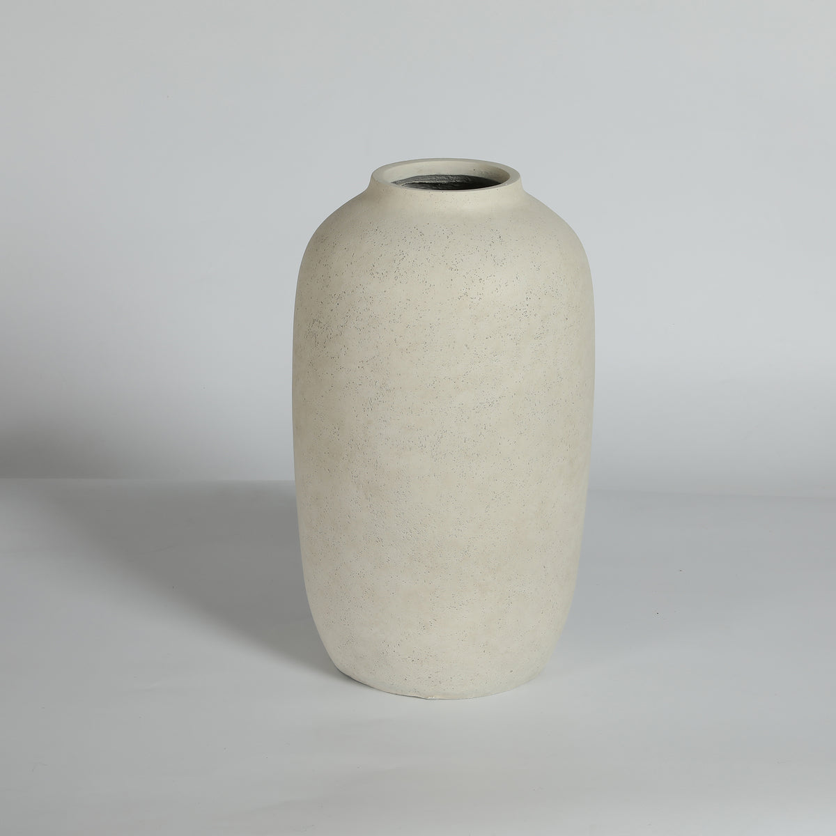 Round Concrete Planter - Large Outdoor Indoor Handmade Decorative Pot