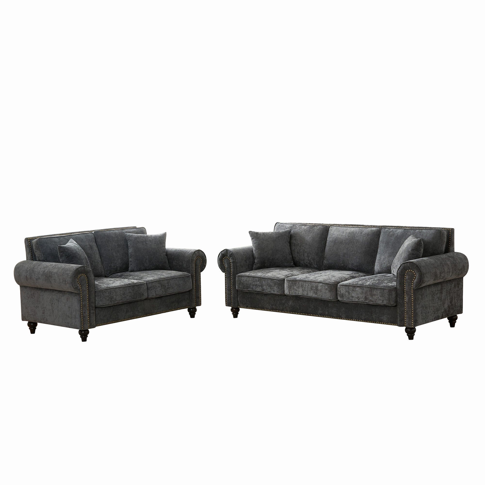 Modern 3+2 Seater Sofa with Rolled Arms