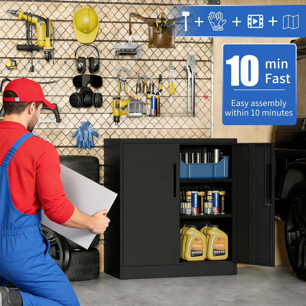 Metal Storage Cabinet with Lock