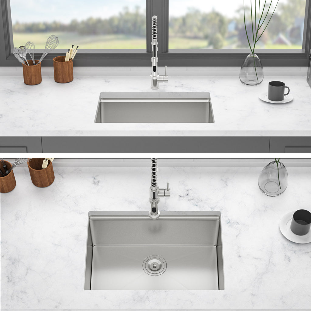 Single Bowl Undermount Workstation Kitchen Sink