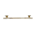 17.7" Marble Tray with Gold Handles