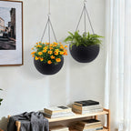 Self-Watering Hanging Rattan-Inspired Planter (Pack of 2)