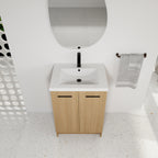 24" Freestanding Bathroom Vanity with Resin Sink