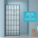 Frameless Fixed Shower Door 34" W x 72" H