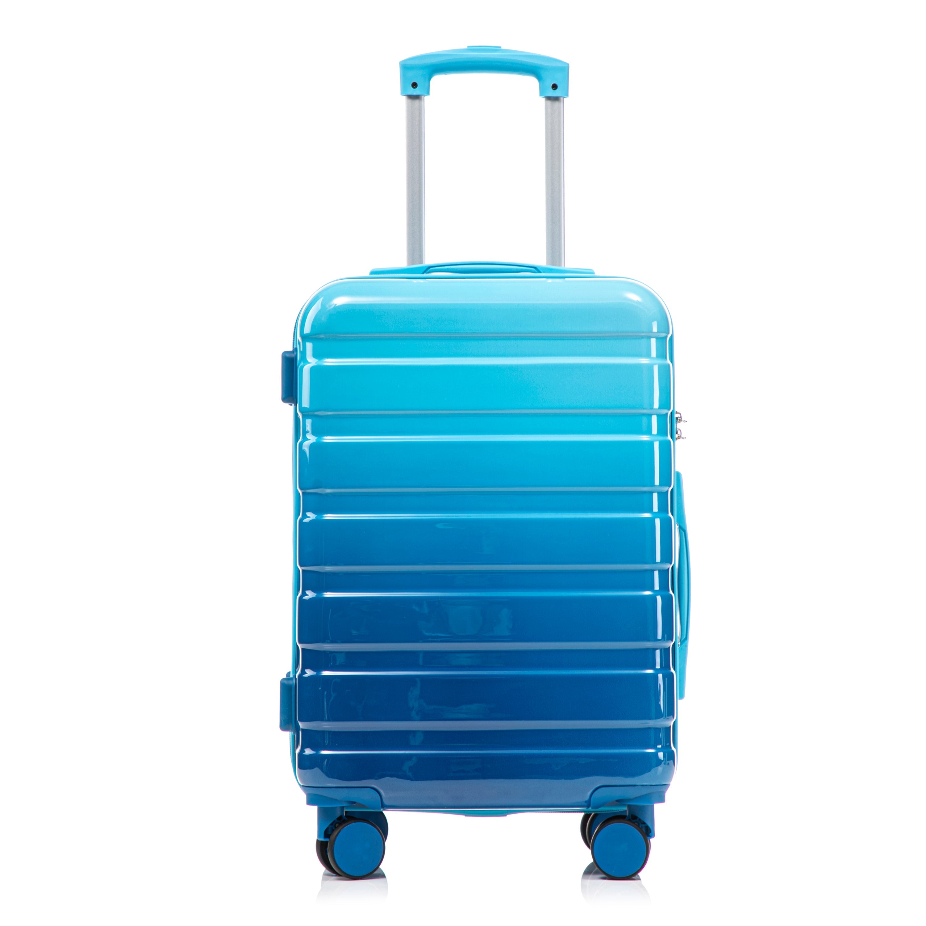 14'/20' 2-Piece PC Spinner Wheel Luggage Set with Gradient Color and Lock