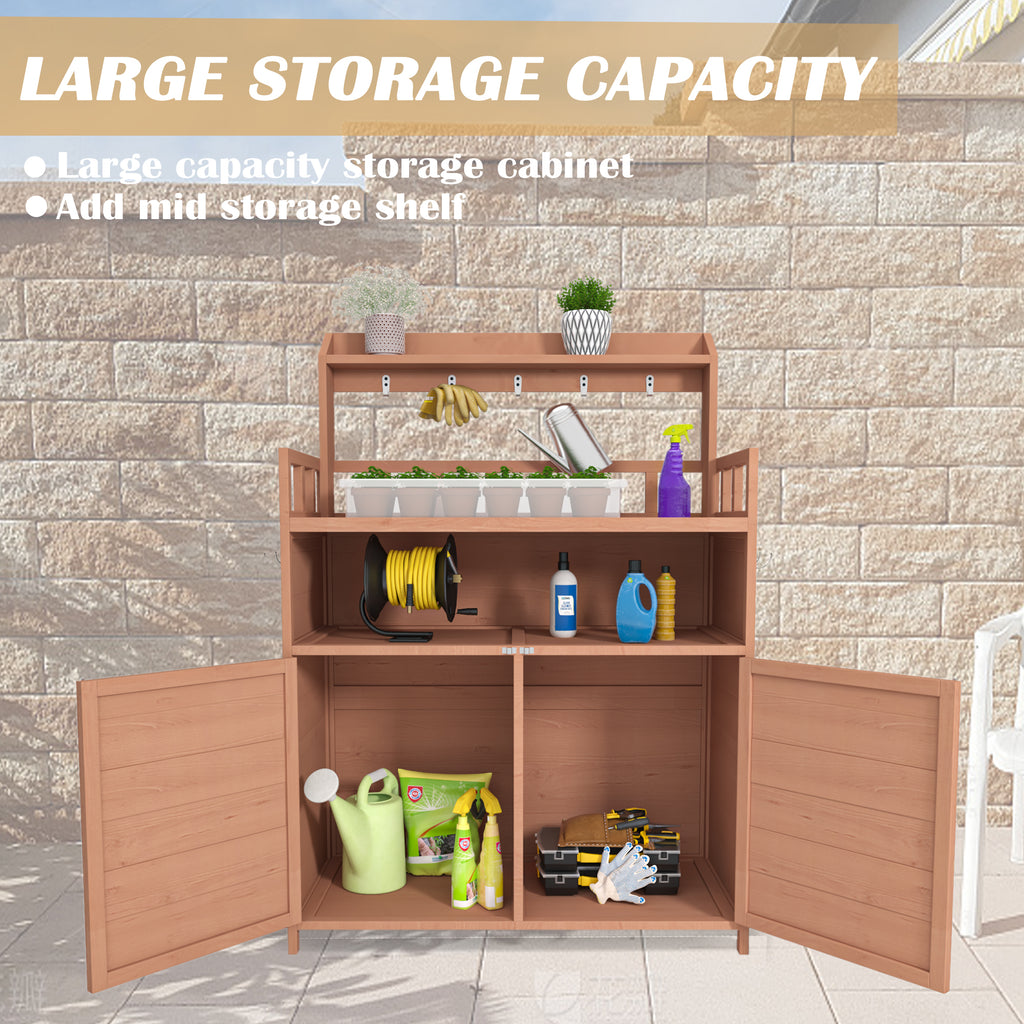 Potting Bench Outdoor Gardening Table for Patio
