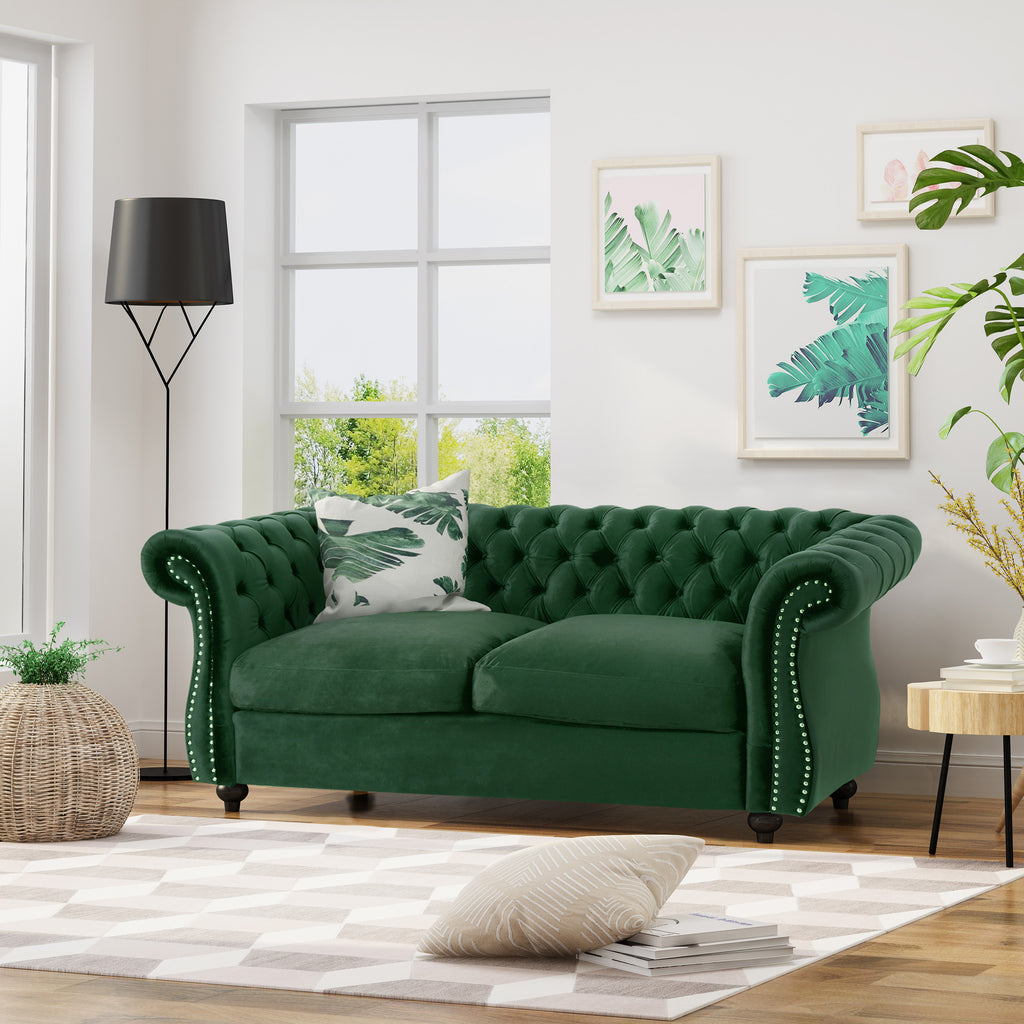 Chesterfield Style Loveseat Sofa