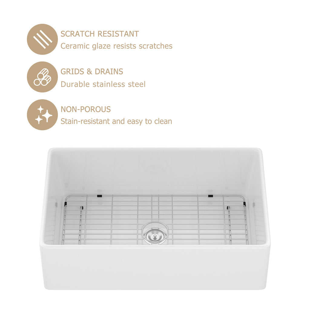 Farmhouse Ceramic Kitchen Sink