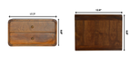 Floating Curved Chestnut Bedside