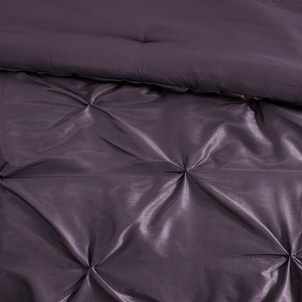 7 Piece Tufted Comforter Set - Plum Cal King