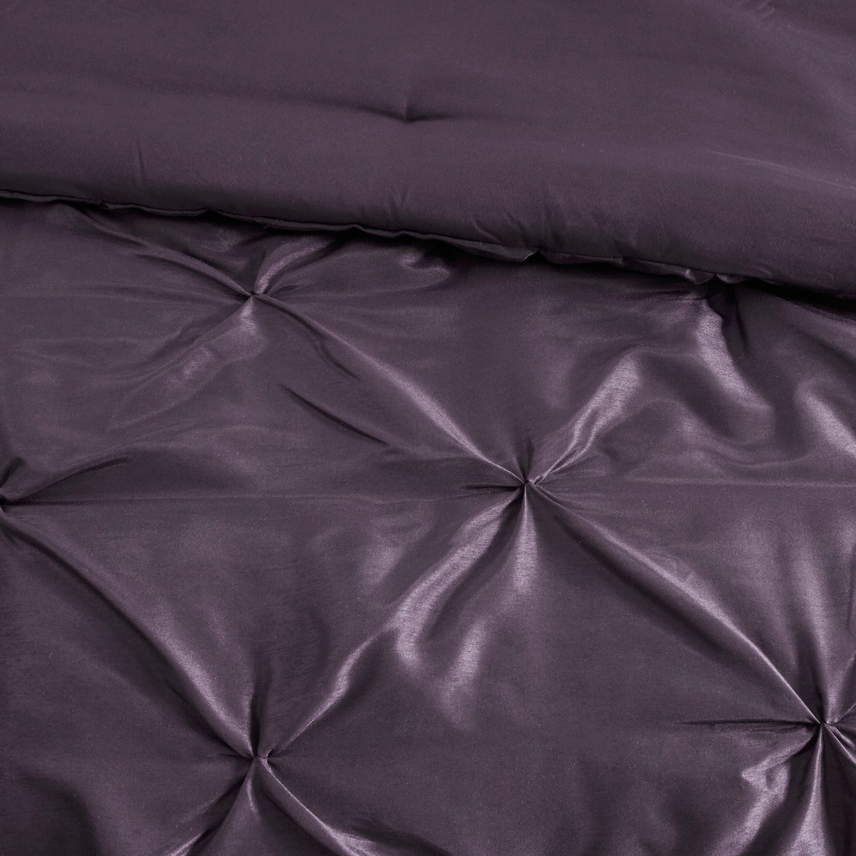 7 Piece Tufted Comforter Set - Plum Cal King