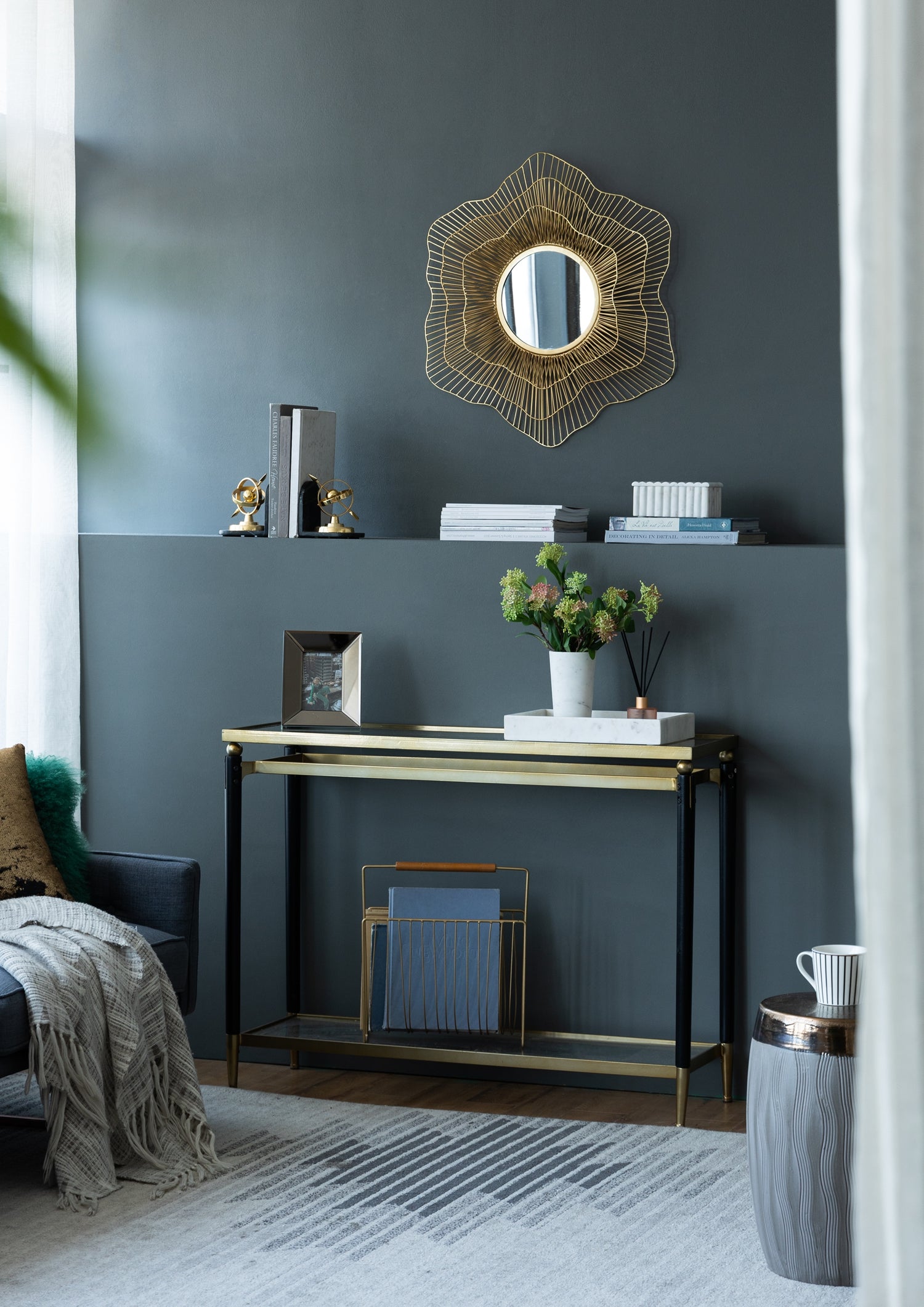 D27x2.4" Metal Mirror – Wall Mounted Decor