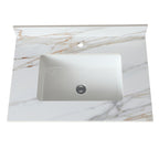 31 Inch Carrara Marble Vanity Top with Undermount Sink