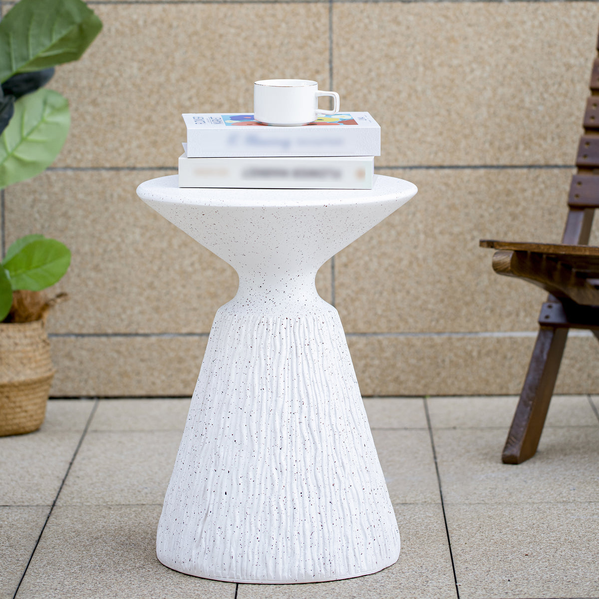 Retro Speckled Textured MGO Side Table