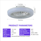 18 Inch Ceiling Fan with RGB Light Remote