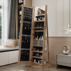 360° Swivel Jewelry Cabinet with Full Length Mirror