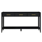 U_STYLE 60" Painted Console Table with 3 Drawers