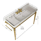 VICI 48" Bathroom Console Sink, Wall-Mounted
