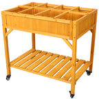 Elevated 8 Pocket Herb Garden Bed