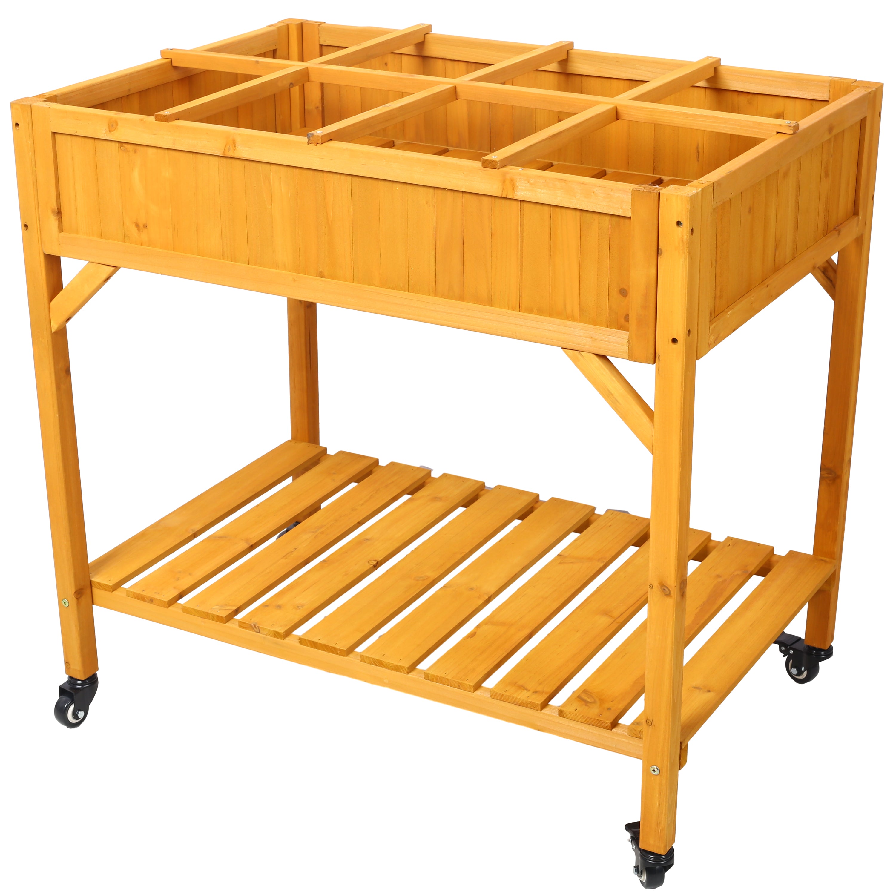 Elevated 8 Pocket Herb Garden Bed