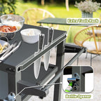 3-Shelf Outdoor Grill Table – Perfect for BBQs and Food Prep