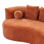 90 In. Curved Modern Chenille Sofa