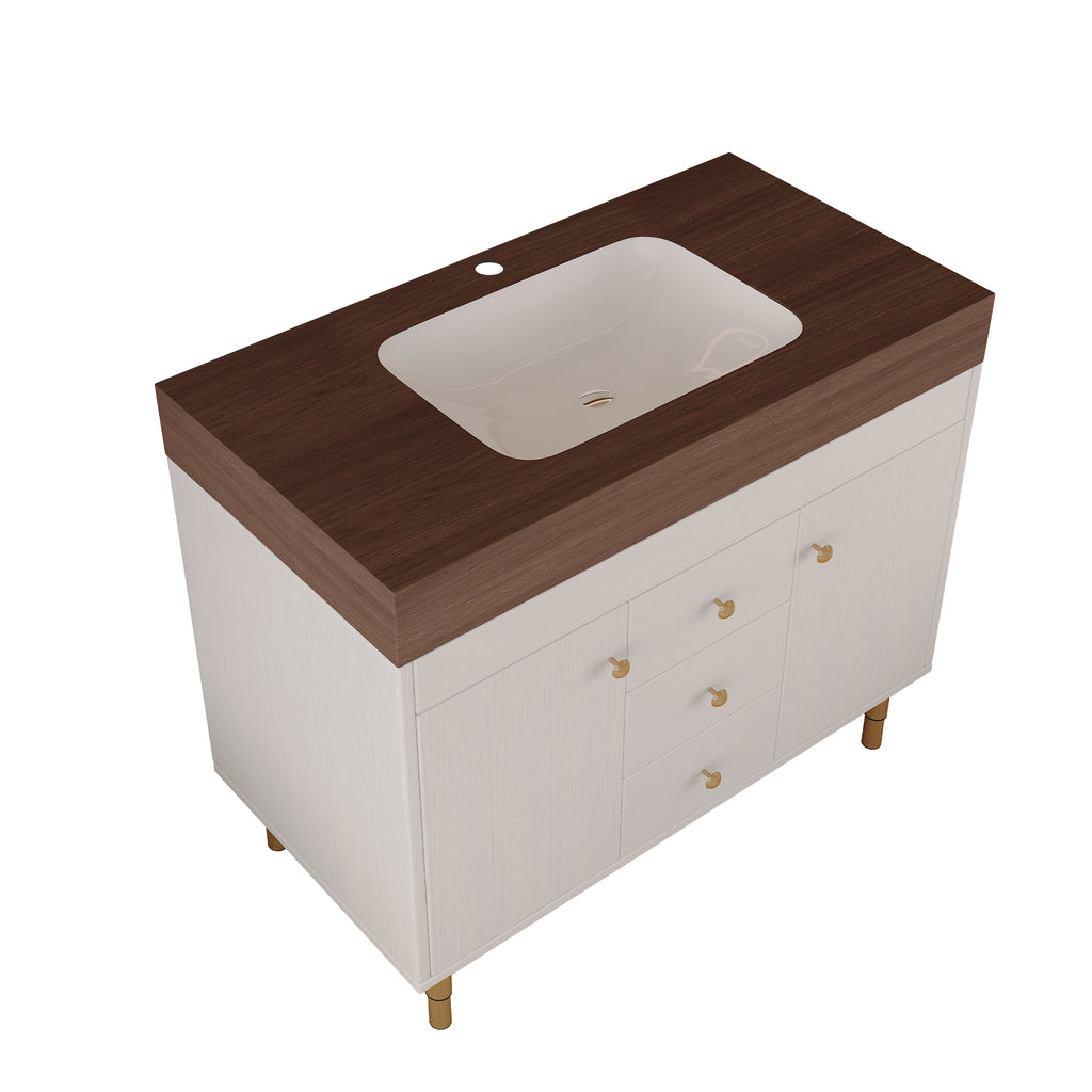 36 in Modern Free-standing Bathroom Vanity with Ceramic Sink & Ample Storage