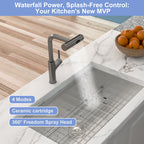 360° Pull-Down Kitchen Faucet with 4 Spray Modes