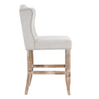 Vienna Contemporary Fabric Tufted Wingback Counter Stools
