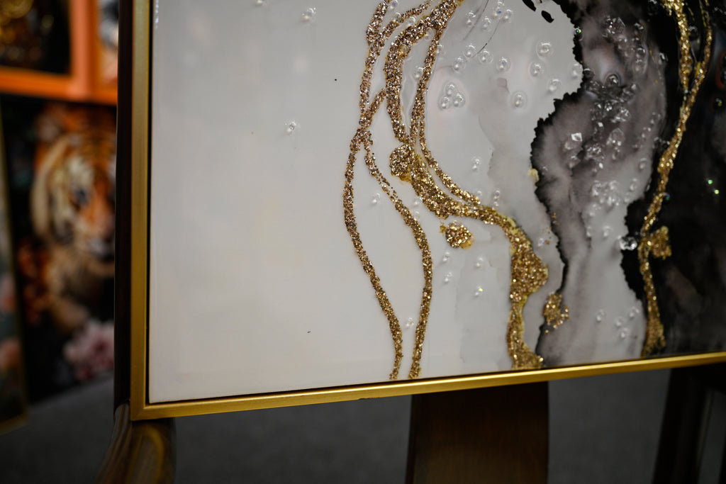 Eclipse Modern Black White & Gold Abstract Set