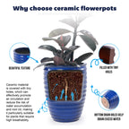 Handmade Sapphire Ceramic Garden Pot