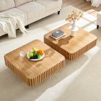 2PCS Set Modern Handcraft Drum Coffee Table