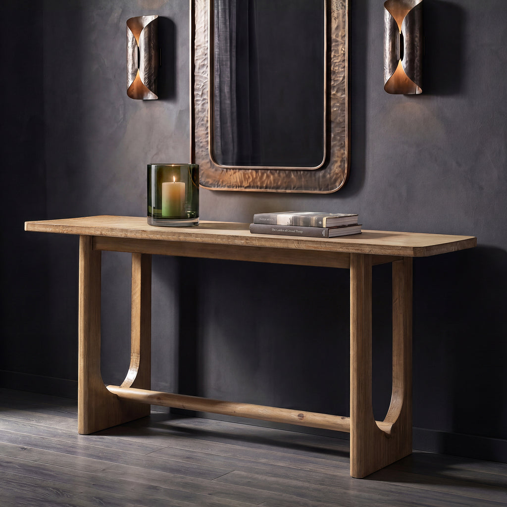 Turnkey 72" Modern Trestle Console Table - Antique