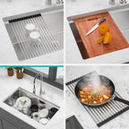 Undermount Workstation Kitchen Sink - 30"x18"x10" Stainless Steel