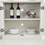 Storage Sideboard Cabinet with Decorative Acrylic Mirrored Doors