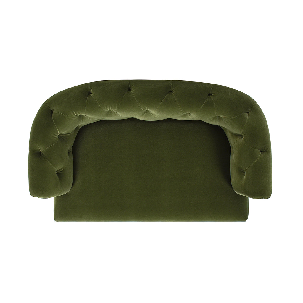 Kiki 36.5" Chesterfield Dog Sofa Bed, Medium, Olive