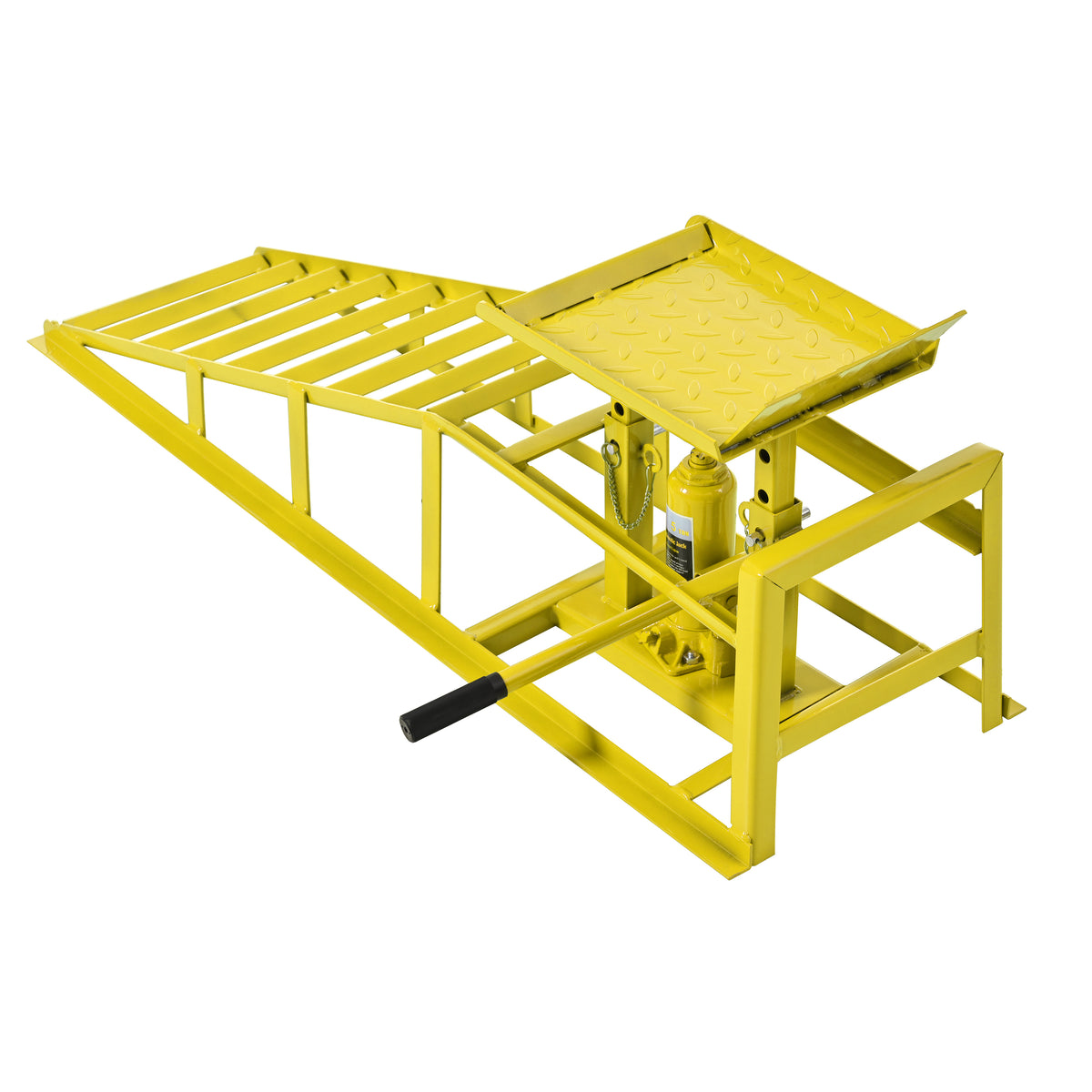 5-Ton Hydraulic Car Lift Ramps, 45-Inch, Yellow, 2-Pack