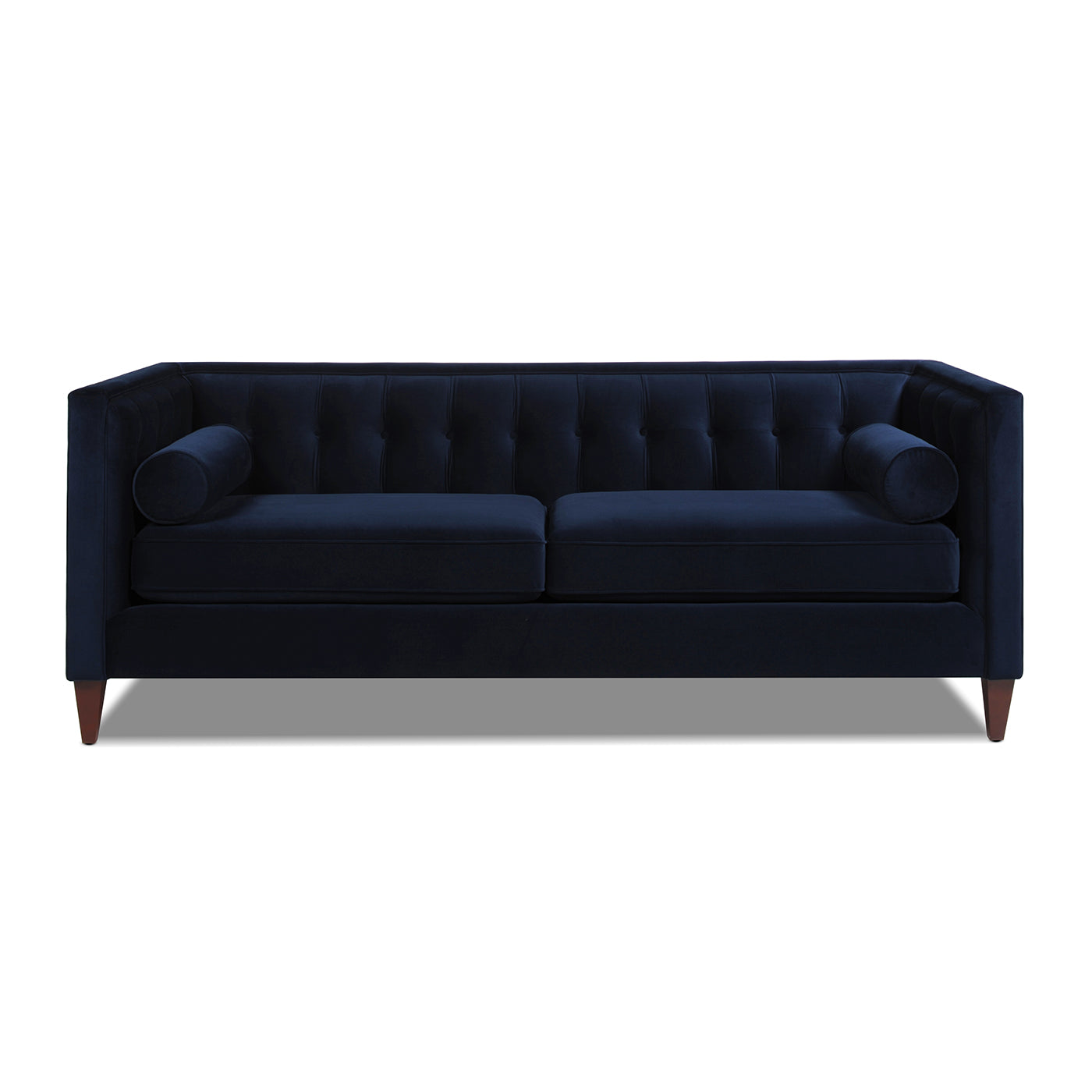 Jack 84" Modern Tuxedo Tufted Sofa, Dark