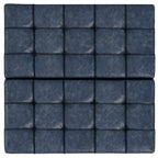 Harrison 40 Inch Wide Large Square Coffee Table Storage Ottoman in Denim