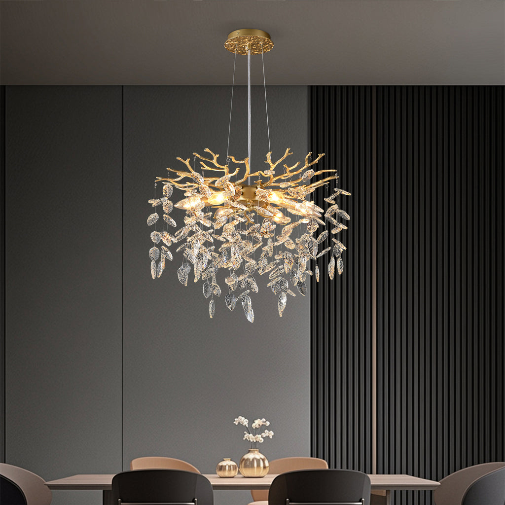 6-Light Chandelier Crystal Ceiling Lamp