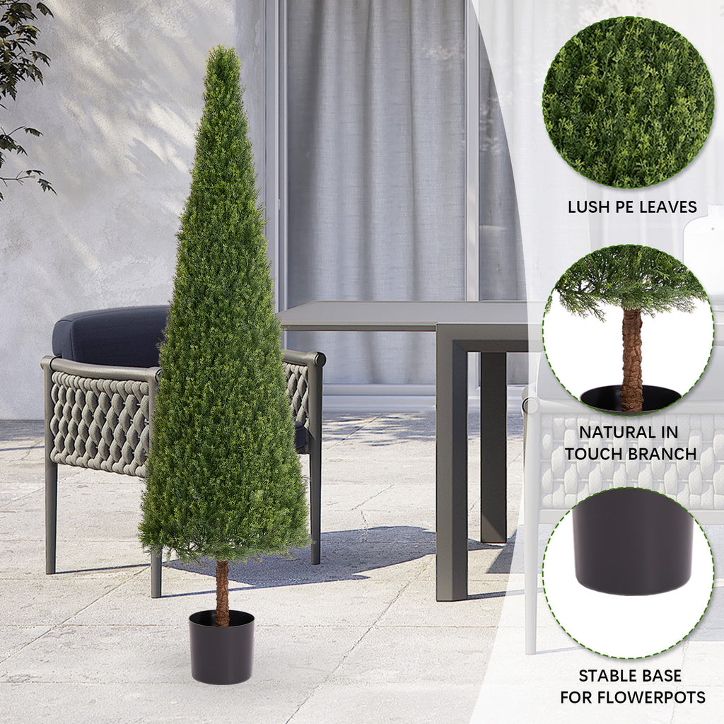 6FT Artificial Conical Topiary Trees