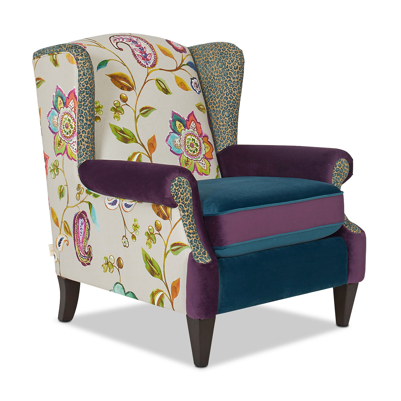 Anya Boho Chic Wingback Accent Arm Chair