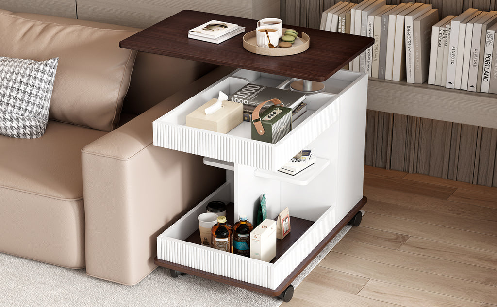 U-Can Adjustable End Table with Wheels