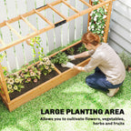 Outsunny Raised Garden Bed with Trellis