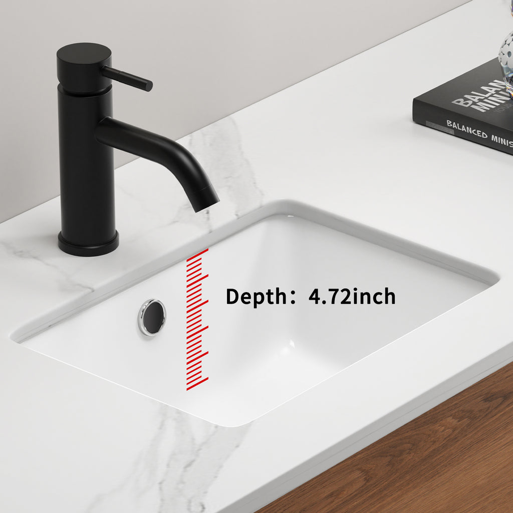 16 Inch Rectangle Undermount Bathroom Sink
