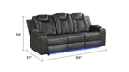Benz LED & Power Recliner 2 PC Set in Faux Leather